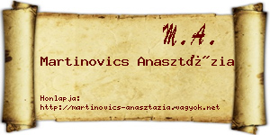 Martinovics Anasztázia névjegykártya